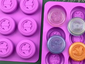 Molde silicona 6 jabones redondos 